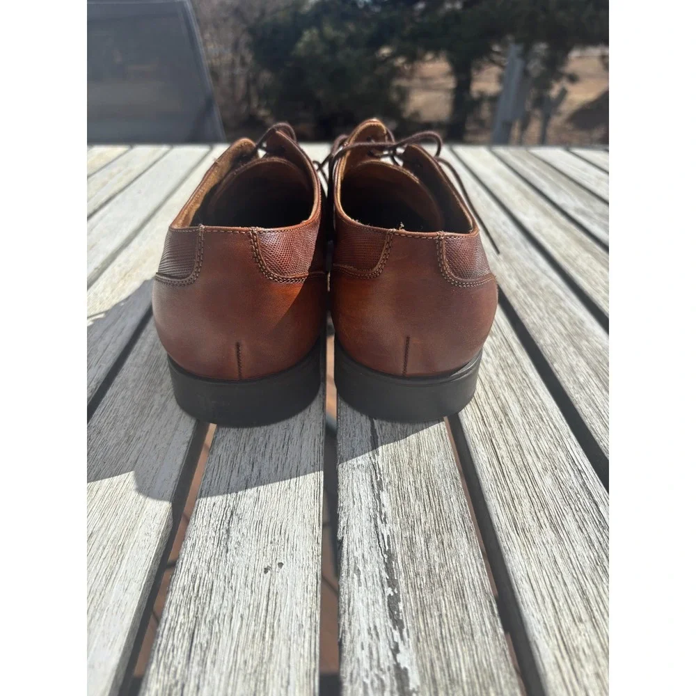 Florsheim Mens Brown Leather Cap Toe Oxford Dress Shoes 11924-221‎ Size 10.5M